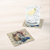 Vintage Kinder und Blumenkollektion Rechteckiger Pappuntersetzer (Vor Ort)