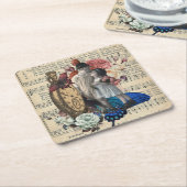 Vintage Kinder und Blumenkollektion Rechteckiger Pappuntersetzer (angewinkelt)