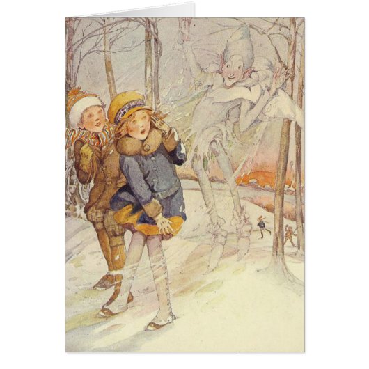 Vintage - Kinder und Jack Frost, (Vorne)