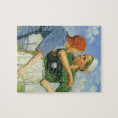 Vintage Kinder und Sportler, Baseballspieler Puzzle (Horizontal)