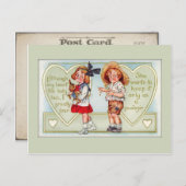 Vintage Kinder Valentine Postkarte (Vorne/Hinten)