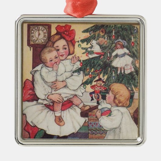 Vintage Kinder Viktorianisch Weihnachtsschmuck (Vorne)