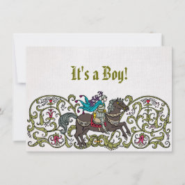 Vintage Kinderdusche Einladung