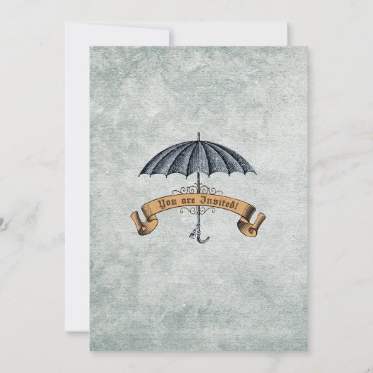 Vintage Kinderdusche Einladung (Rückseite)