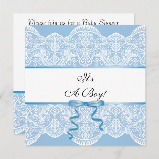 Vintage Kinderdusche Einladung (Vorne/Hinten)