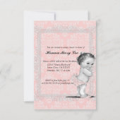 Vintage Kinderdusche Einladung (Vorderseite)