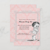 Vintage Kinderdusche Einladung (Vorne/Hinten)