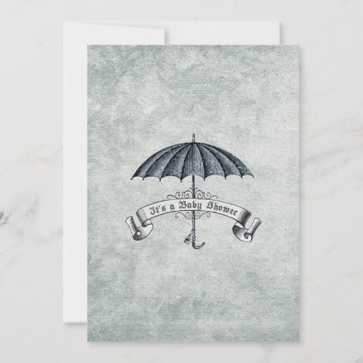 Vintage Kinderdusche Einladung (Rückseite)