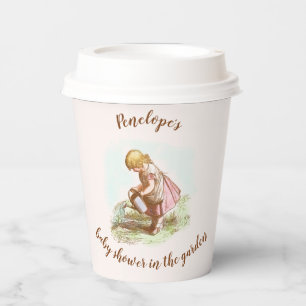 Vintage Kinderdusche im Garten Pappbecher