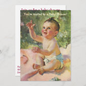 Vintage Kinderdusche, Kindermädchen Einladung (Vorne/Hinten)