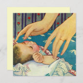 Vintage Kinderdusche Party Ankündigung Einladung (Vorne/Hinten)