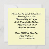 Vintage Kinderdusche Party Ankündigung Einladung (Rückseite)