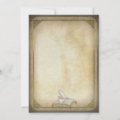 Vintage Kinderheirat und Slipper-Hochzeit Einladung (Rückseite)