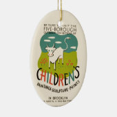 Vintage Kinderkunst Keramikornament (Rechts)