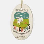 Vintage Kinderkunst Keramikornament (Links)