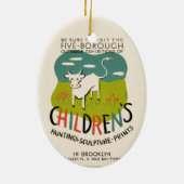 Vintage Kinderkunst Keramikornament (Hinten)