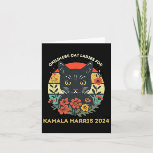Vintage kinderlose Katzen Ladys for Kamala Harris Karte