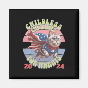 Vintage kinderlose Katzen Ladys for Kamala Harris  Magnet