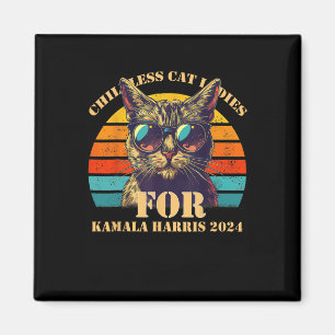 Vintage kinderlose Katzen Ladys for Kamala Harris Magnet