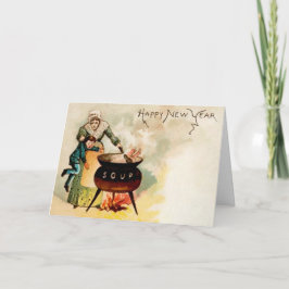 Vintage Kindersuppe Neujahrskarte Feiertagskarte