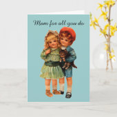 Vintage Kindertageskarte Karte (Gelbe Blume)