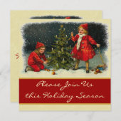 Vintage Kindertrimmen Einladung (Vorne/Hinten)