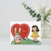 Vintage Kindervalentinepostkarten Feiertagspostkarte (Stehend Vorderseite)
