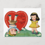 Vintage Kindervalentinepostkarten Feiertagspostkarte (Vorderseite)
