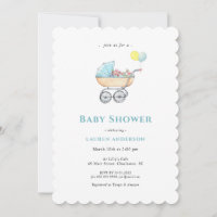Vintage Kinderwagen Babydusche