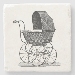 Vintage-Kinderwagen Steinuntersetzer