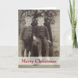 Vintage Kinderweihnachtsgruß-Karte Feiertagskarte