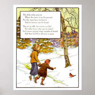 Vintage Kinderzimmer Druck - Der kleine Robin Poster