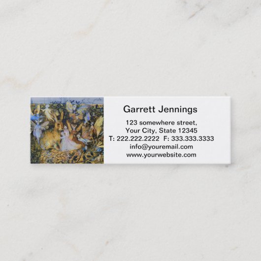 Vintage Kinderzimmer-Reim-Charaktere Mini Visitenkarte (Vorderseite)