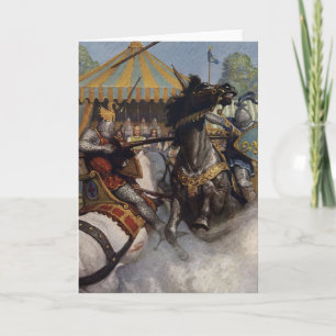 Vintage King Arthur Serie 6 Grußkarte Karte