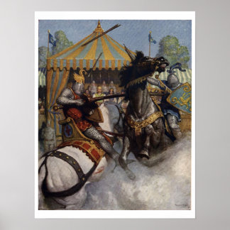 Vintage King Arthur Serie 6 Kunstdruck Poster