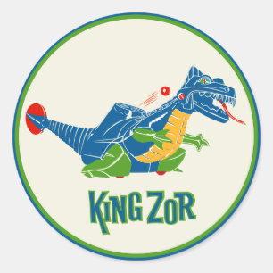 Vintage King Zor Spielzeugaufkleber Runder Aufkleber