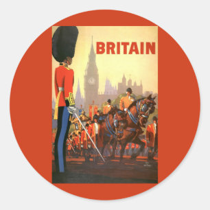 Vintage King's britische königliche Garde Großbrit Runder Aufkleber