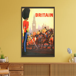 Vintage King's British Royal Guard Großbritannien Leinwanddruck