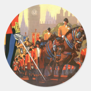 Vintage King's British Royal Guard Großbritannien Runder Aufkleber