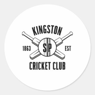 Vintage Kingston Jamaika Cricket Club Gegr. 1863 Runder Aufkleber