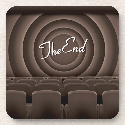 Vintage-Kino Filmtheater Untersetzer (Vorderseite)