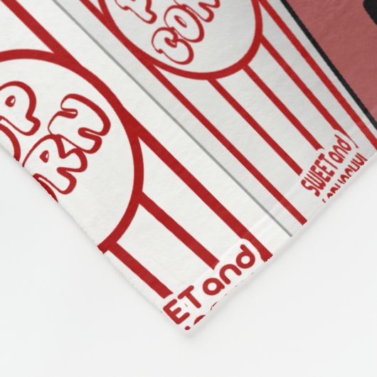 Vintage Kino-Popcorn-Behälter Fleecedecke (Ecke)