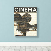 Vintage Kinokamera Leinwanddruck (Insitu (Holzboden))