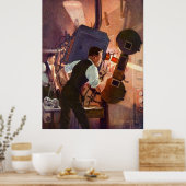 Vintage Kinoprojektionistin Filmkamera Poster (Küche)