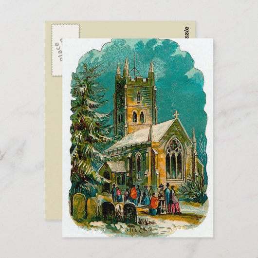 Vintage Kirche Postkarte (Vorne/Hinten)