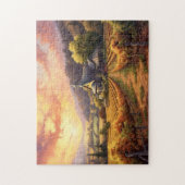 Vintage Kirche und Weinberg Puzzle (Vertikal)