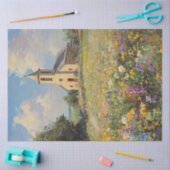 Vintage Kirche Wildblumen Kunst, Dichtung und Musi Seidenpapier (Basteln)