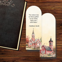 Vintage Kirchenbibel Verse Herbstwoche Lesezeichen