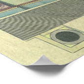 Vintage Kirchentür Eintritt Renaissance Architektu Poster (Ecke)