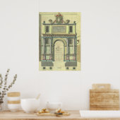 Vintage Kirchentür Eintritt Renaissance Architektu Poster (Küche)